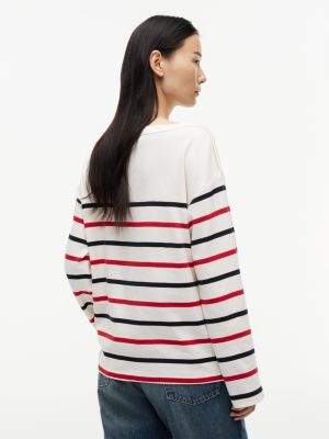 Женские футболки Tommy Hilfiger Breton Stripe Cotton Interlock T-Shirt — фото 4