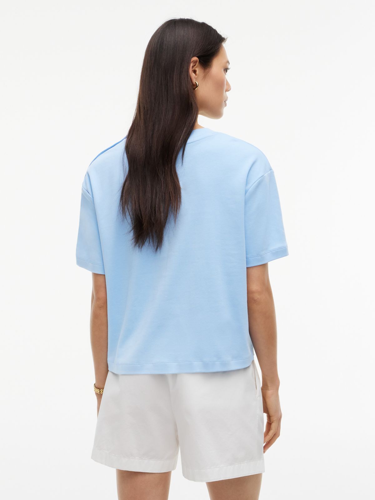 Script Logo Cotton Interlock T-Shirt — Vessel Blue