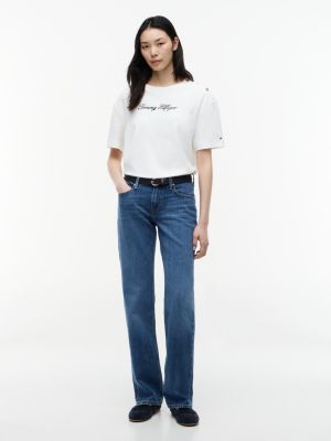 Женские футболки Tommy Hilfiger Script Logo Cotton Interlock T-Shirt — фото 2