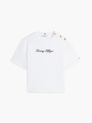 Женские футболки Tommy Hilfiger Script Logo Cotton Interlock T-Shirt — фото 5