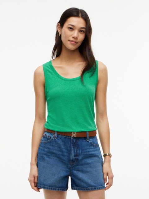 Женские топы Tommy Hilfiger Linen-Blend Jersey Tank Top
