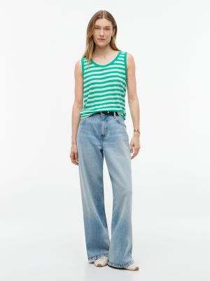 Женские топы Tommy Hilfiger Striped Linen-Blend Jersey Tank Top — фото 2
