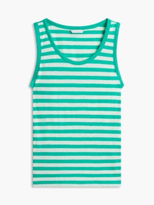 Женские топы Tommy Hilfiger Striped Linen-Blend Jersey Tank Top — фото 5