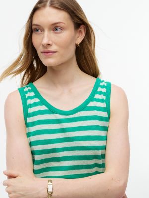 Женские топы Tommy Hilfiger Striped Linen-Blend Jersey Tank Top — фото 3