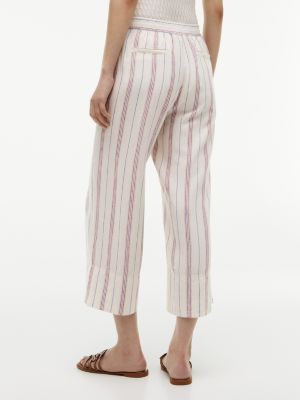 Женские брюки Tommy Hilfiger Stripe Linen-Blend Cropped Wide Leg Pant — фото 4