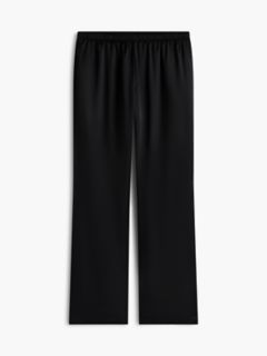 Stretch Satin Pull-On Wide-Leg Pant — Black 5