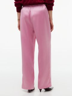 Stretch Satin Pull-On Wide-Leg Pant — Mystic Orchid 4