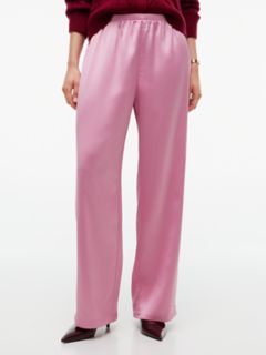 Stretch Satin Pull-On Wide-Leg Pant — Mystic Orchid 1