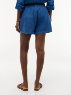 Crinkle Gauze Pull-On Short — Indigo 4