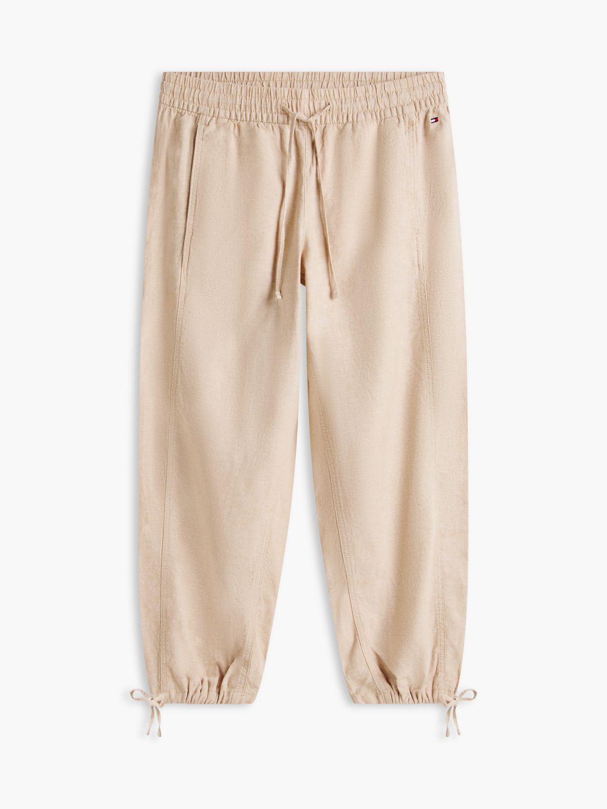 Linen-Cotton Blend Pull-On Pant — Clayed Pebble
