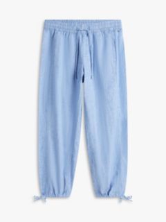 Linen-Cotton Blend Pull-On Pant — Blue Spell 5
