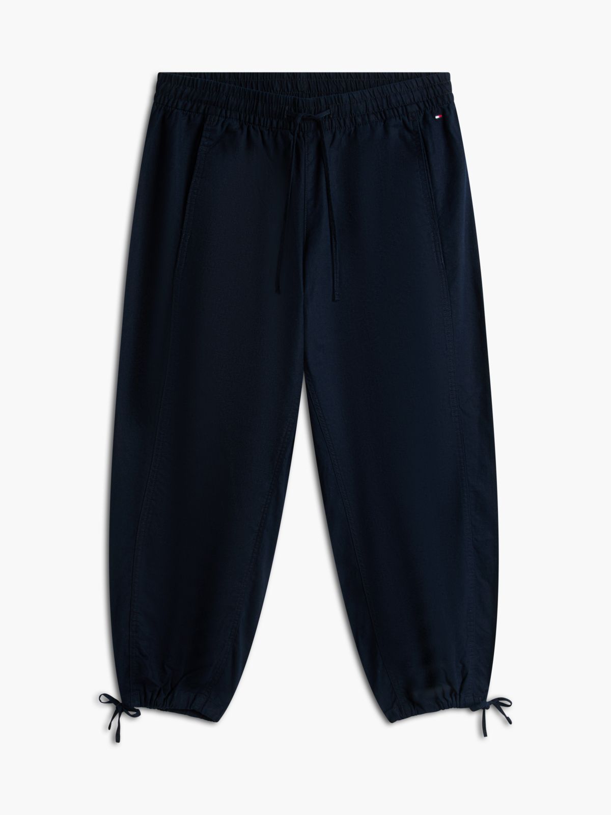 Linen-Cotton Blend Pull-On Pant — Navy
