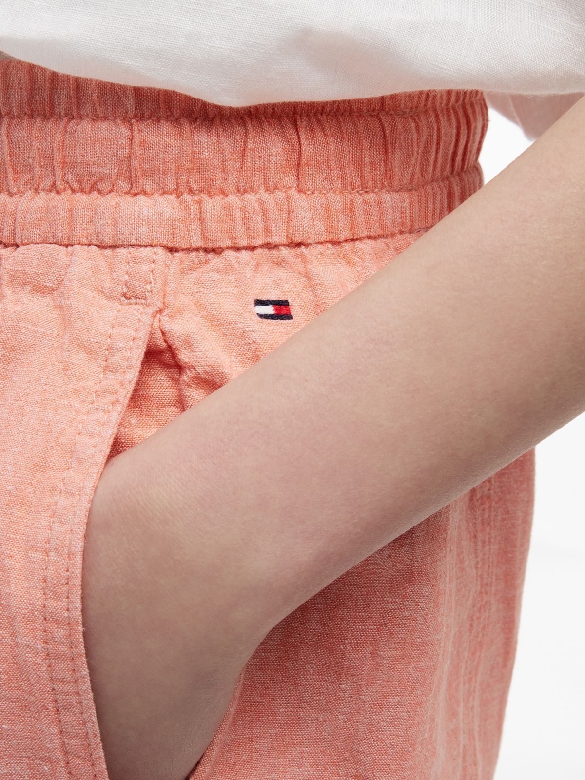 Linen-Cotton Blend Pull-On Pant — Sweet Nectarine