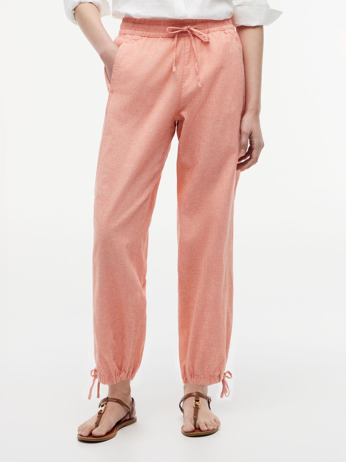 Linen-Cotton Blend Pull-On Pant — Sweet Nectarine
