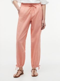 Linen-Cotton Blend Pull-On Pant — Sweet Nectarine 1
