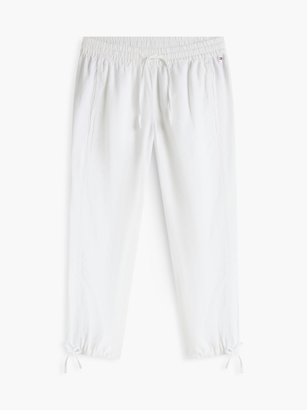 Linen-Cotton Blend Pull-On Pant — Optic White