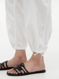 Linen-Cotton Blend Pull-On Pant — Optic White 3