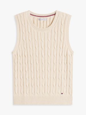 Женские свитеры Tommy Hilfiger Cable Knit Sweater Vest — фото 5