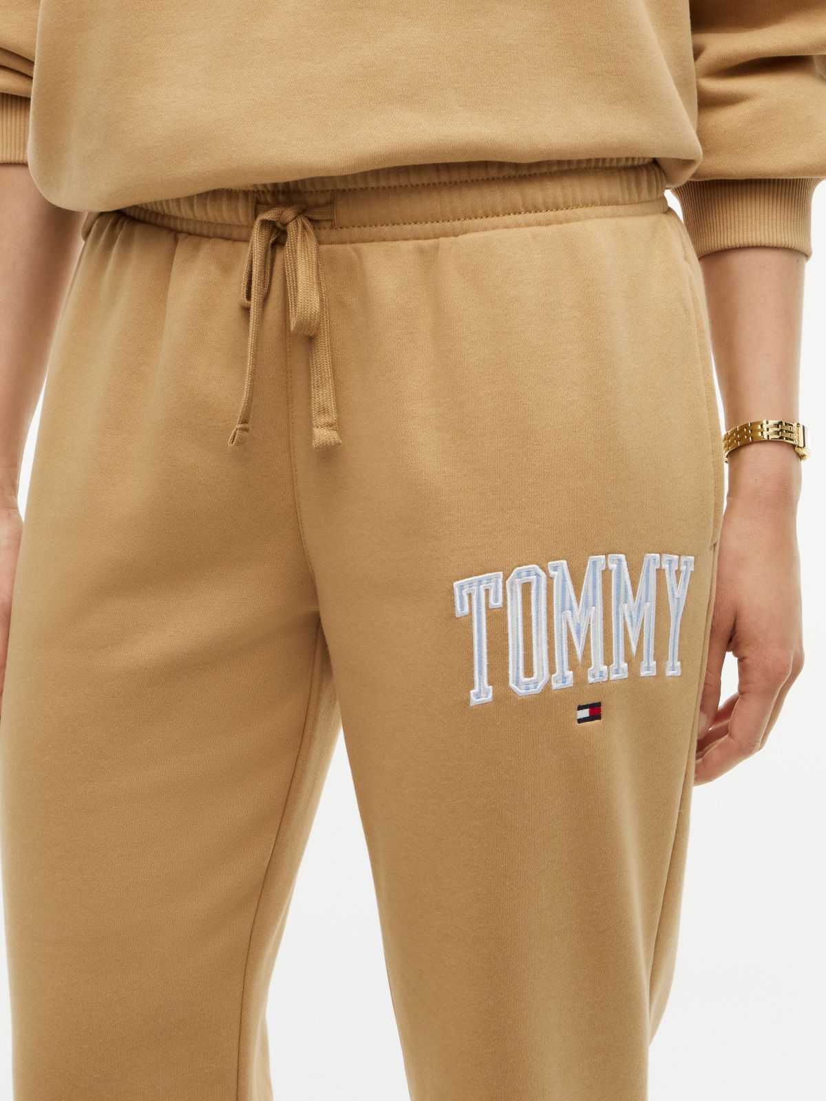 Varsity Tommy Logo Sweatpant — Classic Khaki