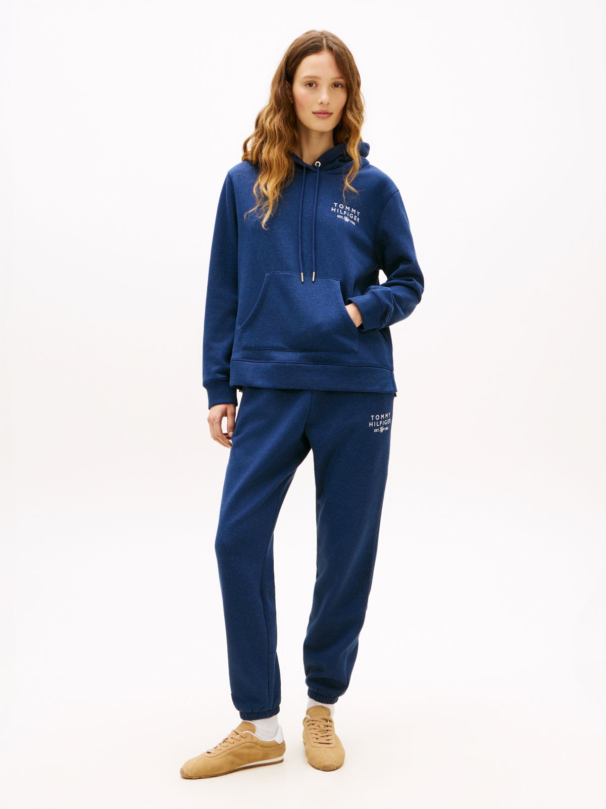 Monotype Heathered Sweatpant — Preppy Navy