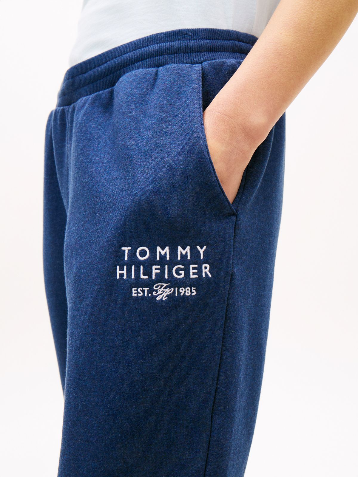 Monotype Heathered Sweatpant — Preppy Navy