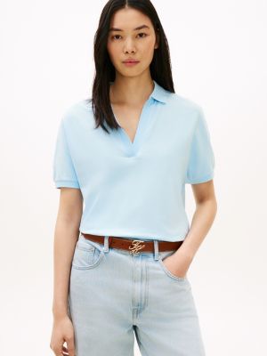 Relaxed Fit Stretch Pique Polo, Rain Dance