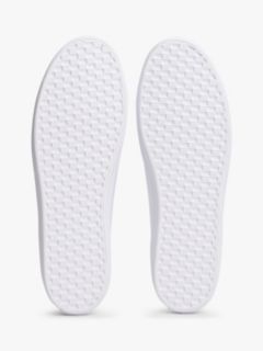 Metallic Accent Canvas Sneaker — White 5
