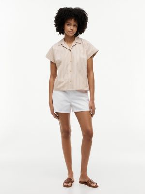 Женские рубашки Tommy Hilfiger Striped Poplin Camp Shirt — фото 2