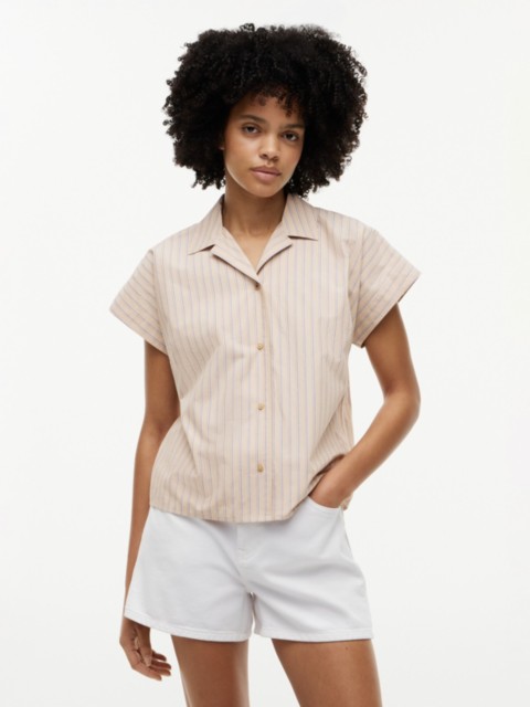 Женские рубашки Tommy Hilfiger Striped Poplin Camp Shirt