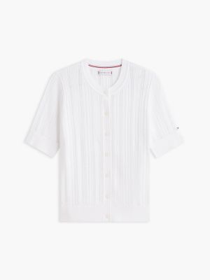 Женские кардиганы Tommy Hilfiger Short-Sleeve Mixed-Knit Cardigan — фото 5