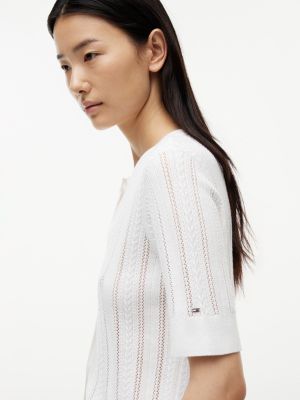 Женские кардиганы Tommy Hilfiger Short-Sleeve Mixed-Knit Cardigan — фото 3
