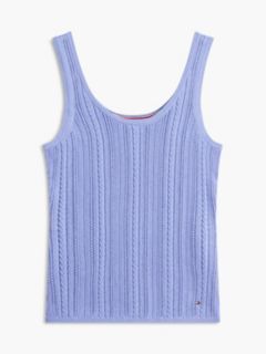 Mixed-Knit Tank Top — Thunder Lilac 5