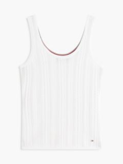 Mixed-Knit Tank Top — Optic White 5