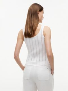 Mixed-Knit Tank Top — Optic White 4