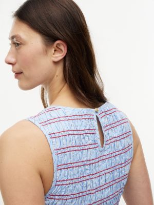 Tommy Hilfiger Striped Shirred Poplin Midi Dress — фото 3