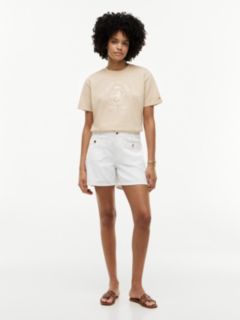 Crest Logo Garment-Dyed Boxy T-Shirt — Clayed Pebble 2