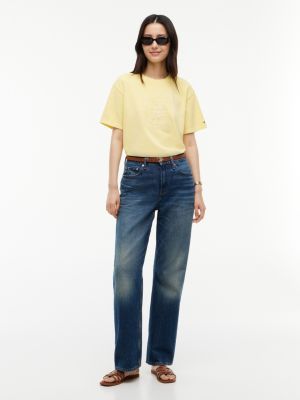 Женские футболки Tommy Hilfiger Crest Logo Garment-Dyed Boxy T-Shirt — фото 2