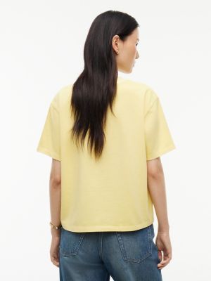 Женские футболки Tommy Hilfiger Crest Logo Garment-Dyed Boxy T-Shirt — фото 4
