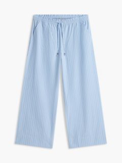 Striped Poplin Pull-On Pant — Vessel Blue 5
