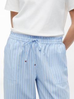 Striped Poplin Pull-On Pant — Vessel Blue 3