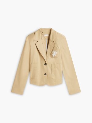 Женские пиджаки Tommy Hilfiger Script Monogram Stretch Twill Blazer — фото 5
