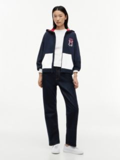 Stars & Stripes Colorblock Zip Hoodie — Navy Blue 2