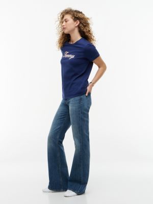 Женские футболки Tommy Hilfiger Foiled Script Logo T-Shirt — фото 2
