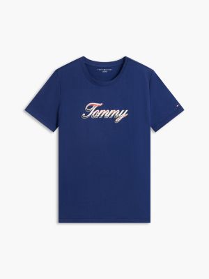 Женские футболки Tommy Hilfiger Foiled Script Logo T-Shirt — фото 5