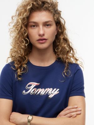 Женские футболки Tommy Hilfiger Foiled Script Logo T-Shirt — фото 3