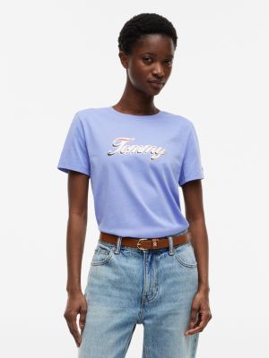 Foiled Script Logo T-Shirt, Thunder Lilac