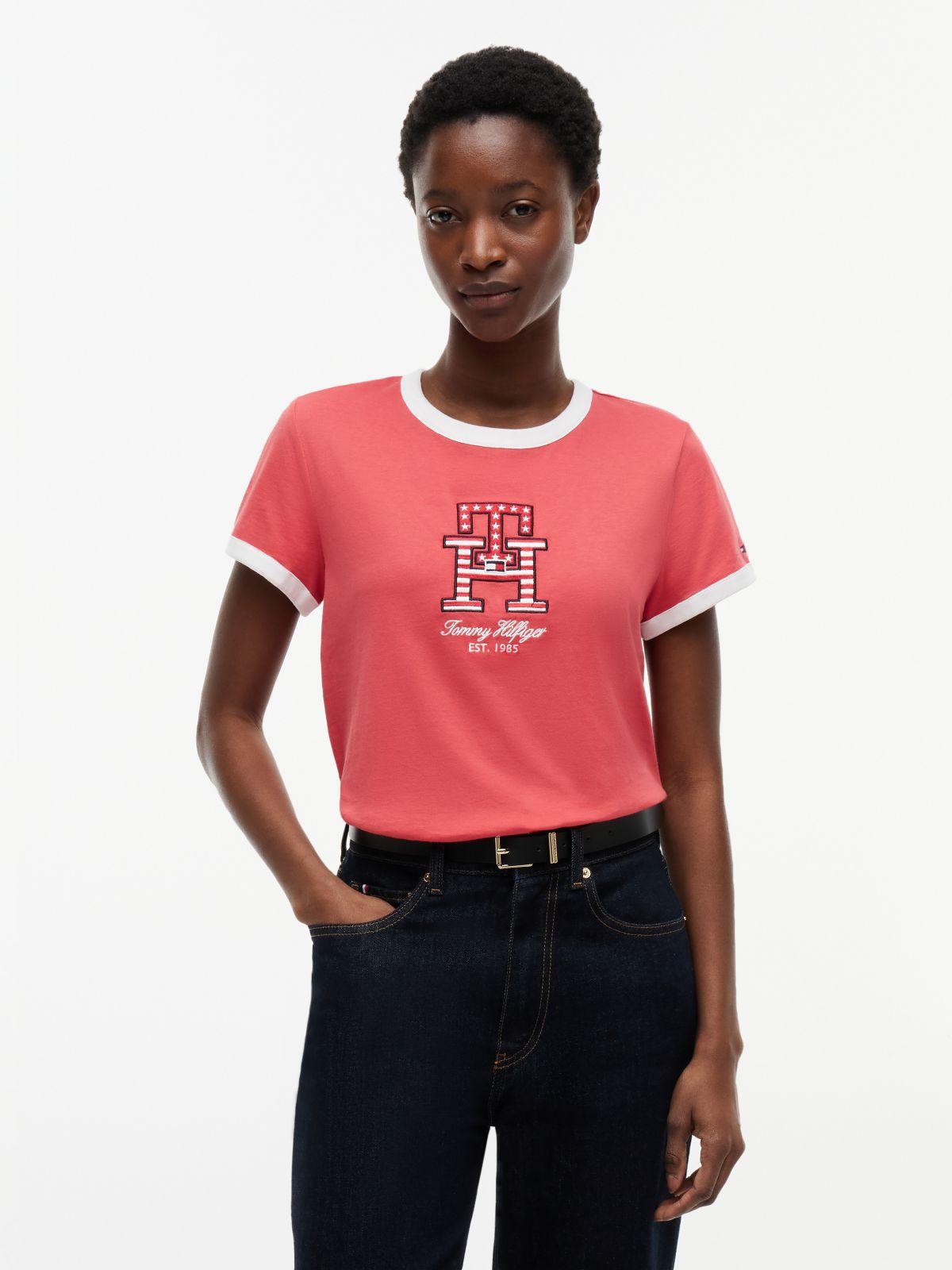 Monogram T-Shirt — Vintage Red