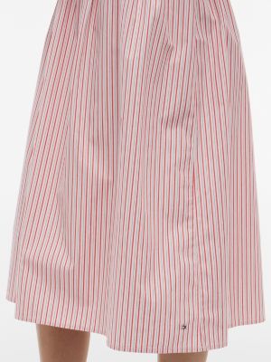 Tommy Hilfiger Striped Shirred Poplin Midi Skirt — фото 3