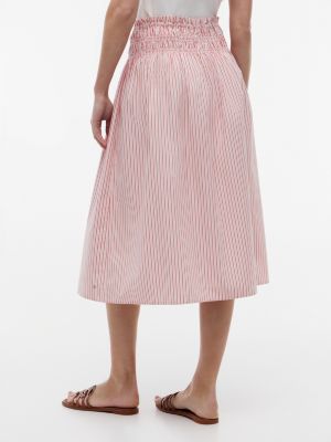 Tommy Hilfiger Striped Shirred Poplin Midi Skirt — фото 4