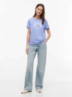 Foiled Laurel Leaf Logo T-Shirt — Thunder Lilac 2